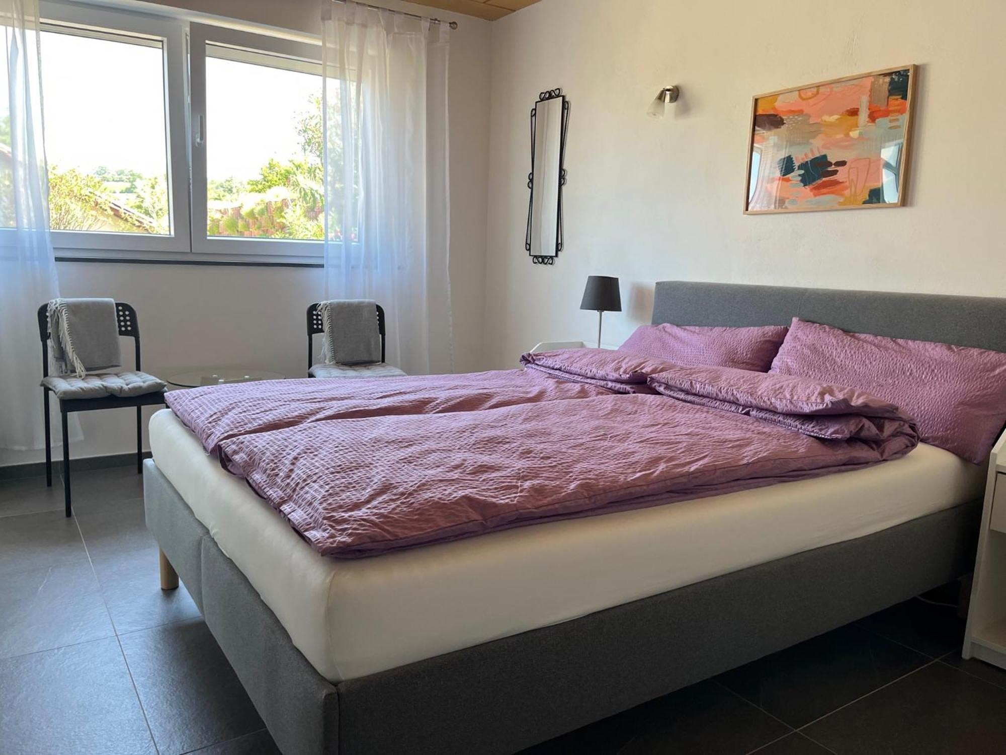 Apartment 100 Qm Im Weindorf - Balkon/Garage Aspisheim Eksteriør billede